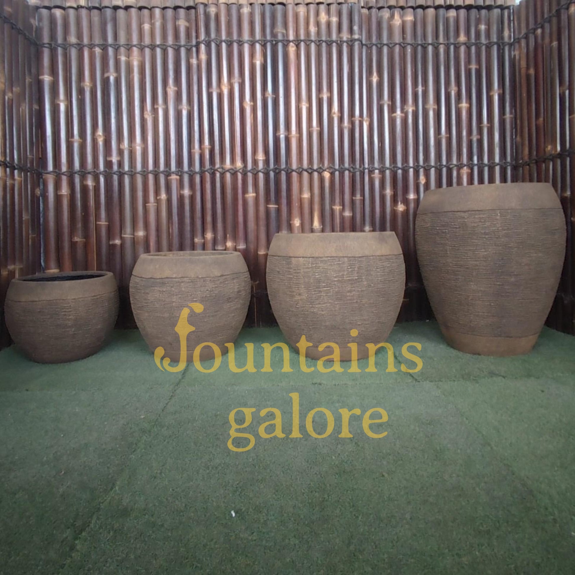 Small Concrete Gentong Pots   