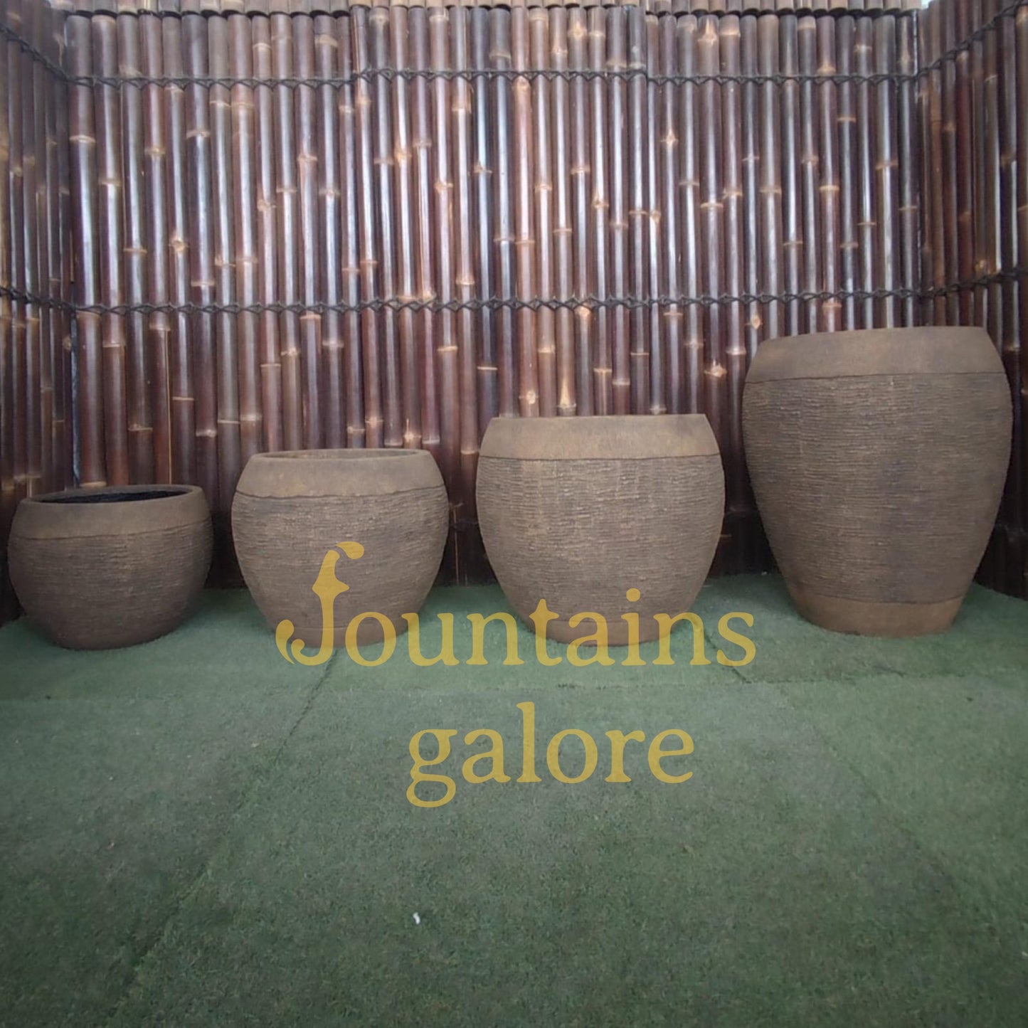 Large Concrete Gentong Pots   