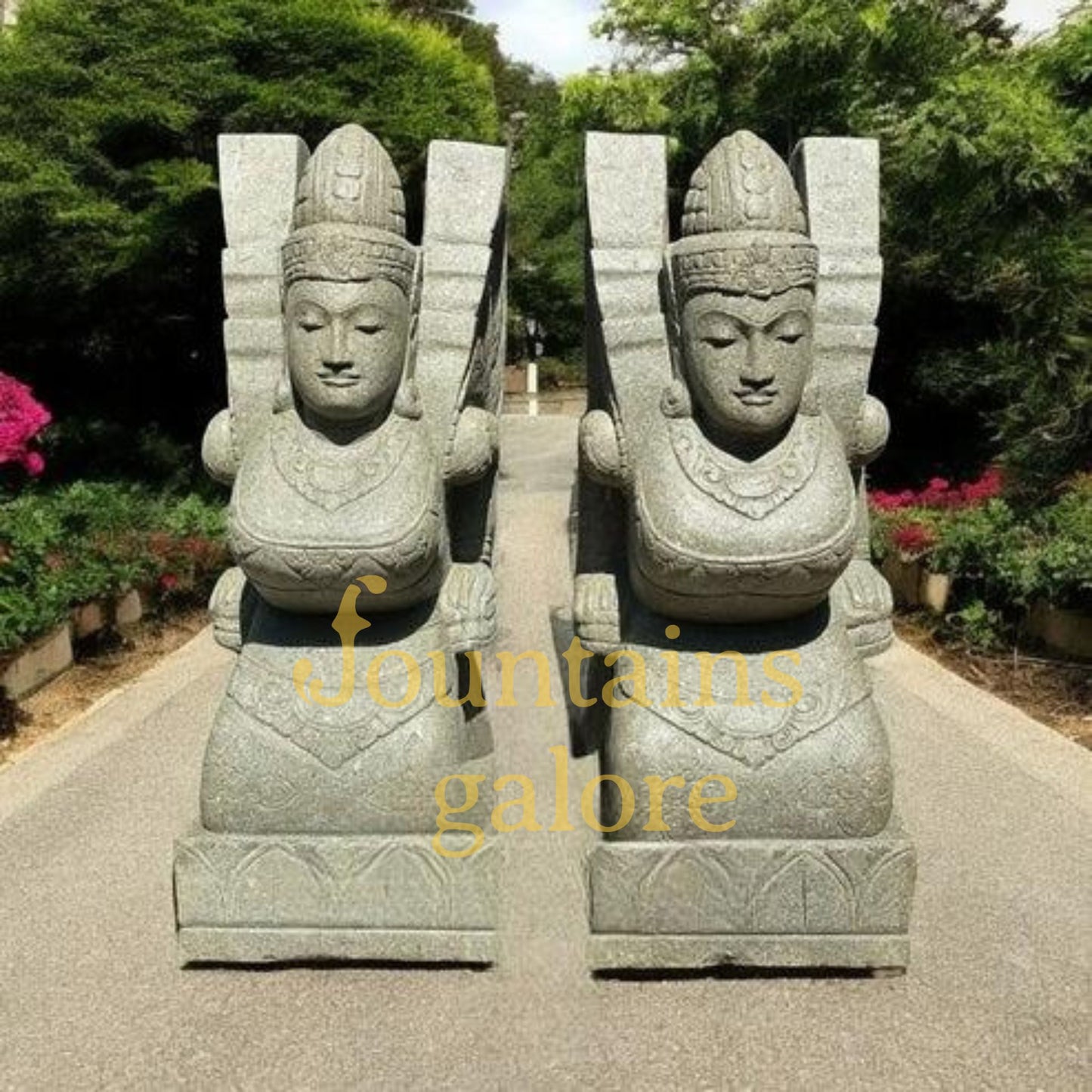 Bali Angel Pair Statue  