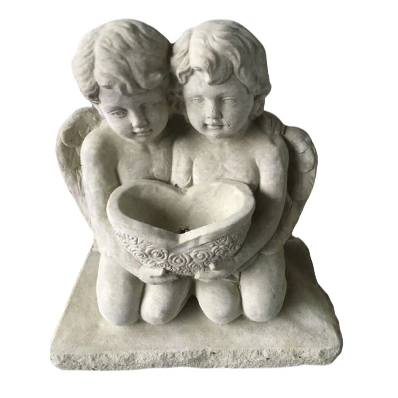 Cherub Bird Feeder Statue  