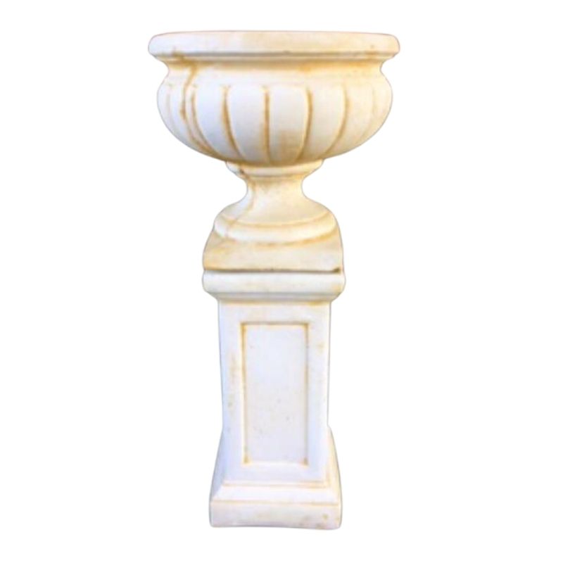 Small Urn And Pedestal Statue  