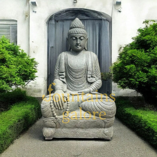 Sitting Buddha With Necklace Statue  