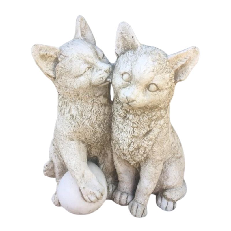 Twin Cats Statue  