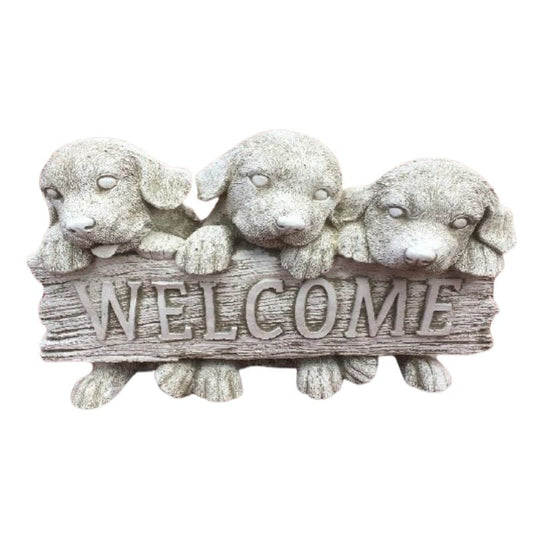 Medium Welcome Dogs Statue  