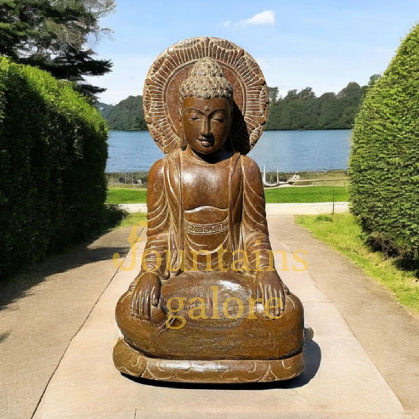 Sitting Buddha Aurial Statue  