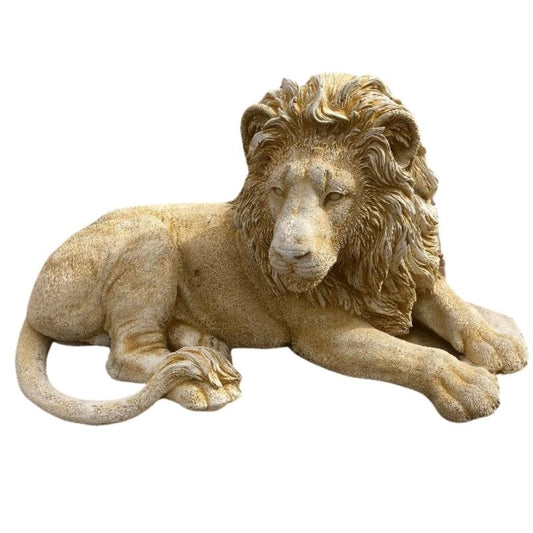 Large Resting Lion Statue  