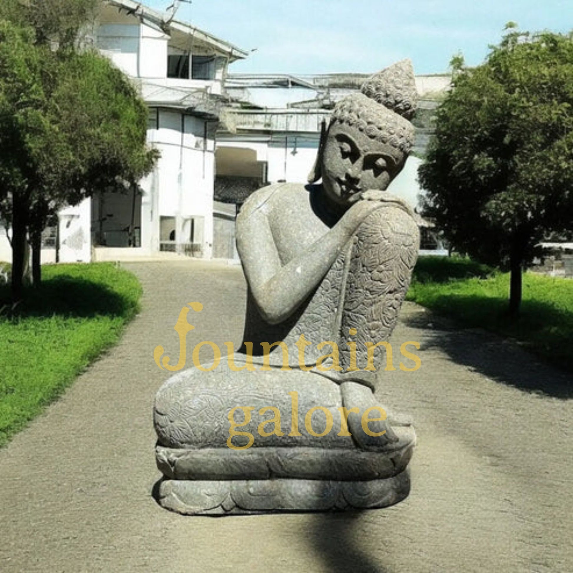 Relax Buddha Flower Statue  