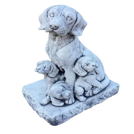 Lab Family Statue  