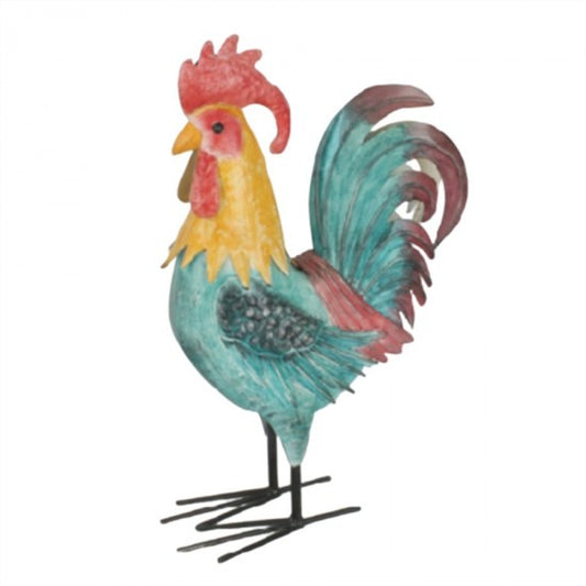 Cyan Metal Rooster   