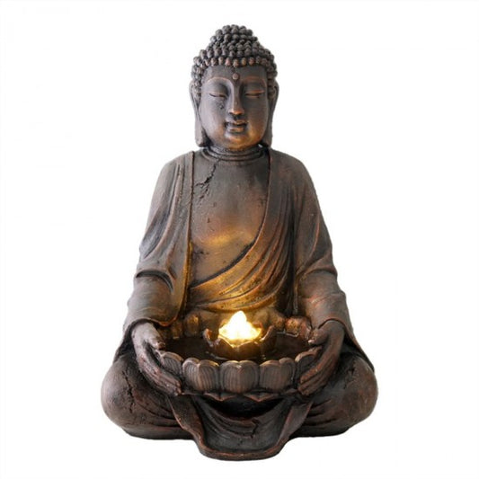 Buddha with Lotus Bowl Statue  