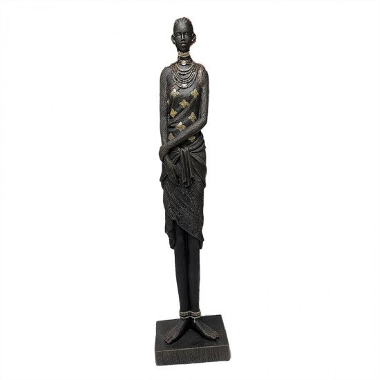 Resin African Ornaments One Arm Statue