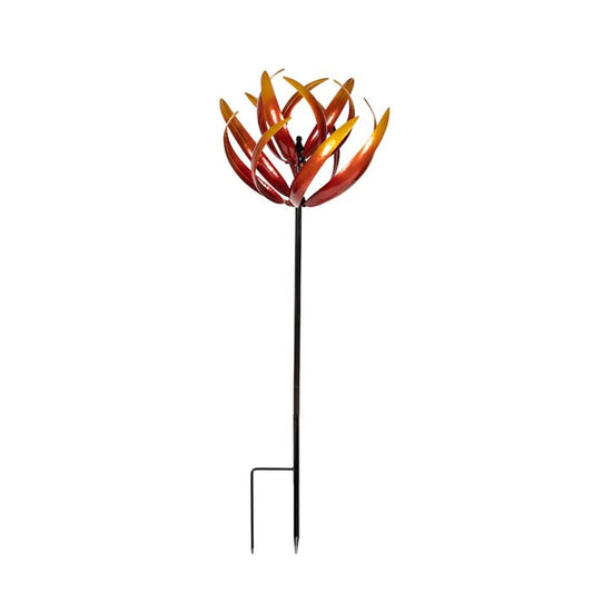 Wind Spinner Lotus Flame Decor  