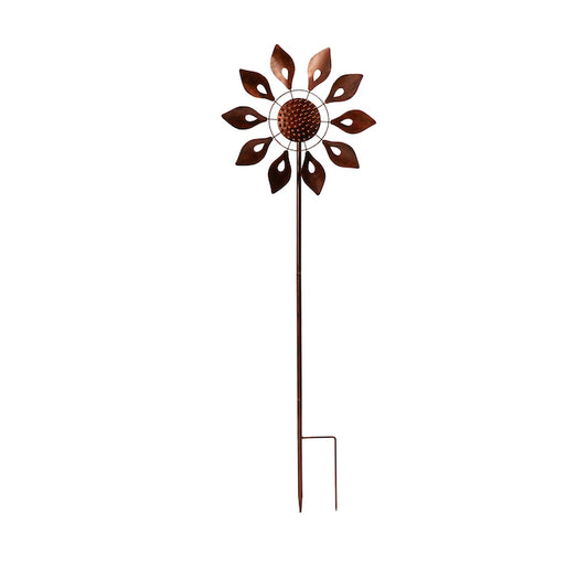 Wind Spinner Dahlia Bronze Decor  