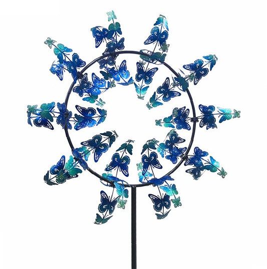 Wind Spin Butterfly Blue Wave Decor  