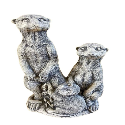 Medium Meerkat Family Statue  