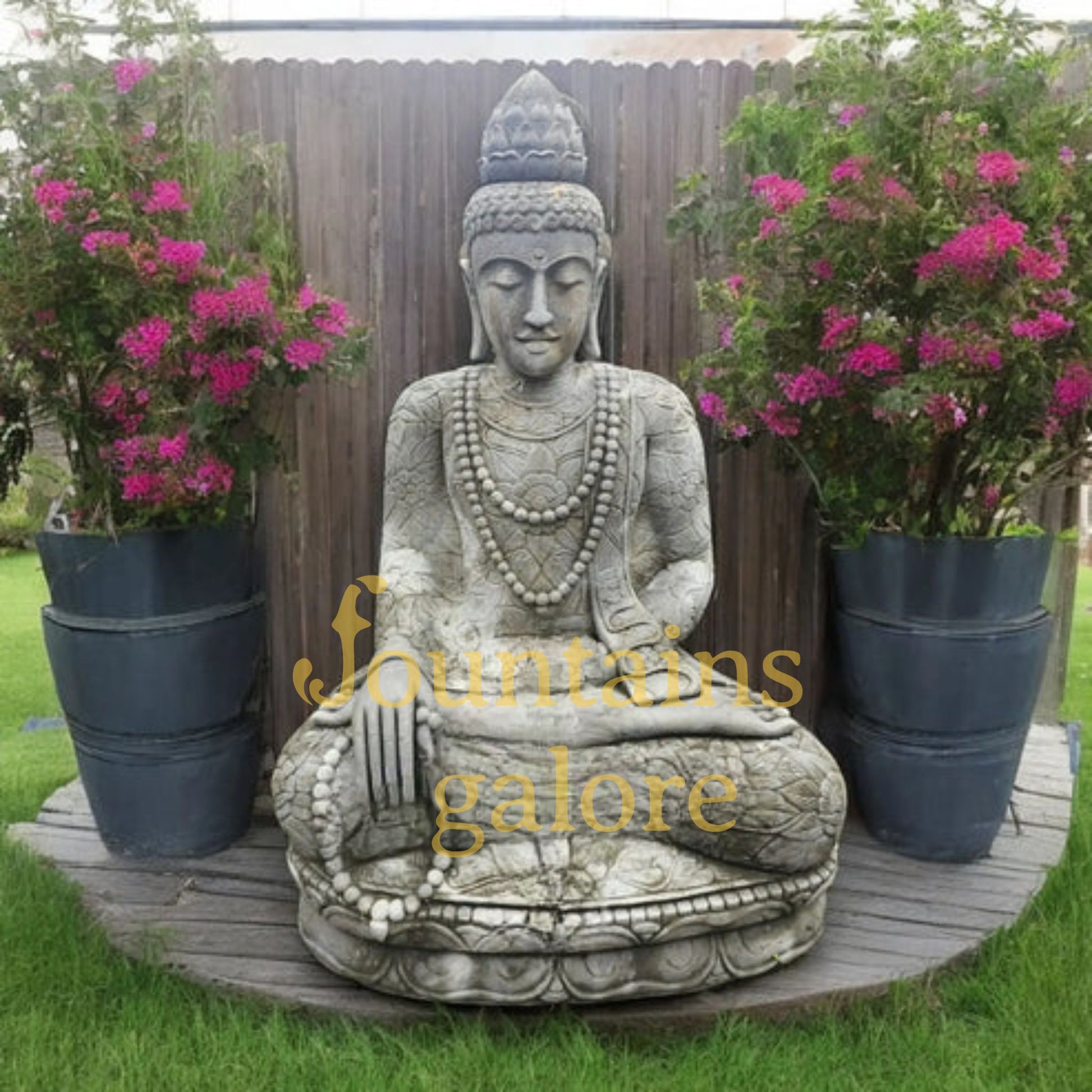 Buddha Flower Statue  