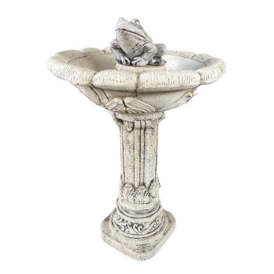 Frog Birdbath Statue  