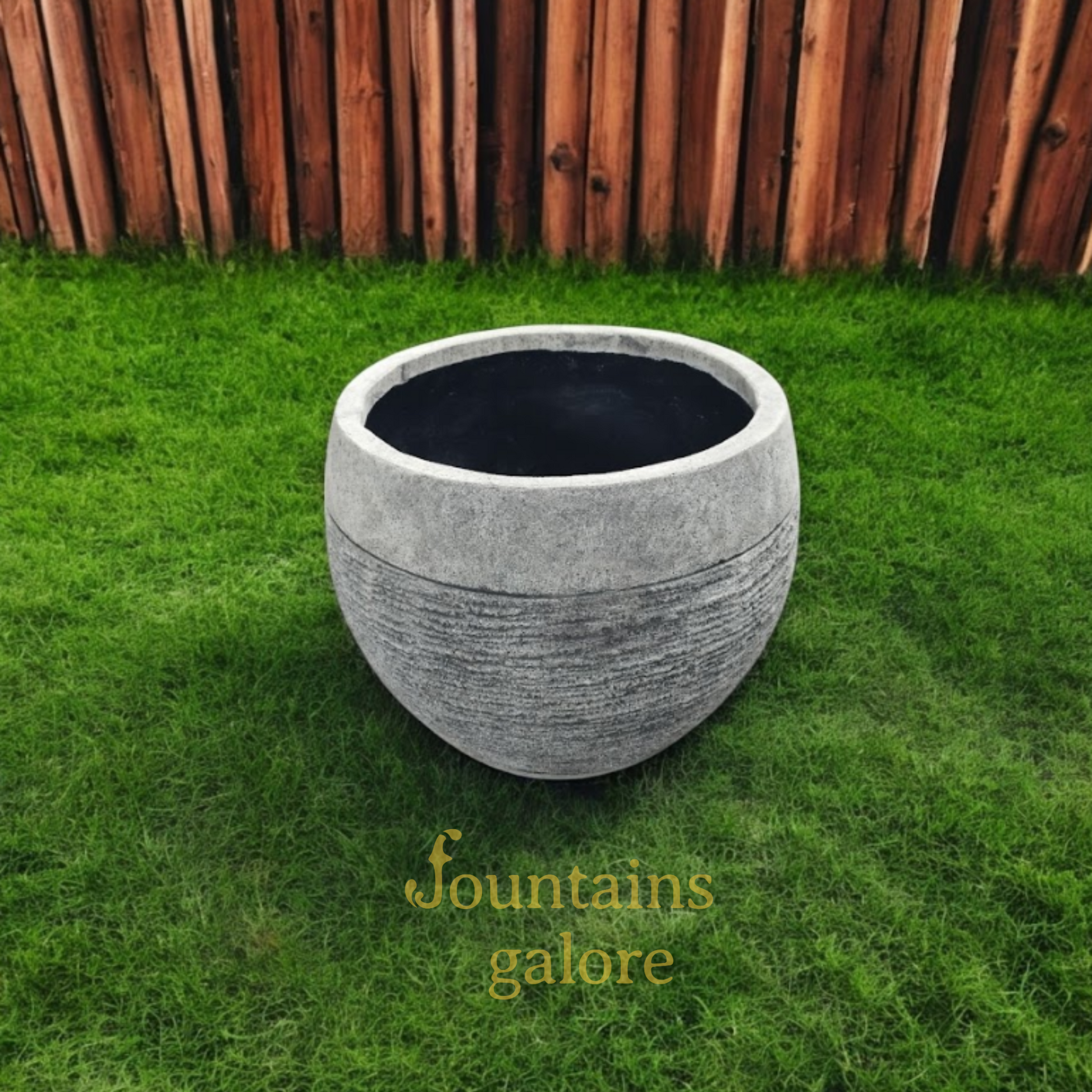 Small Concrete Gentong Pots Slate