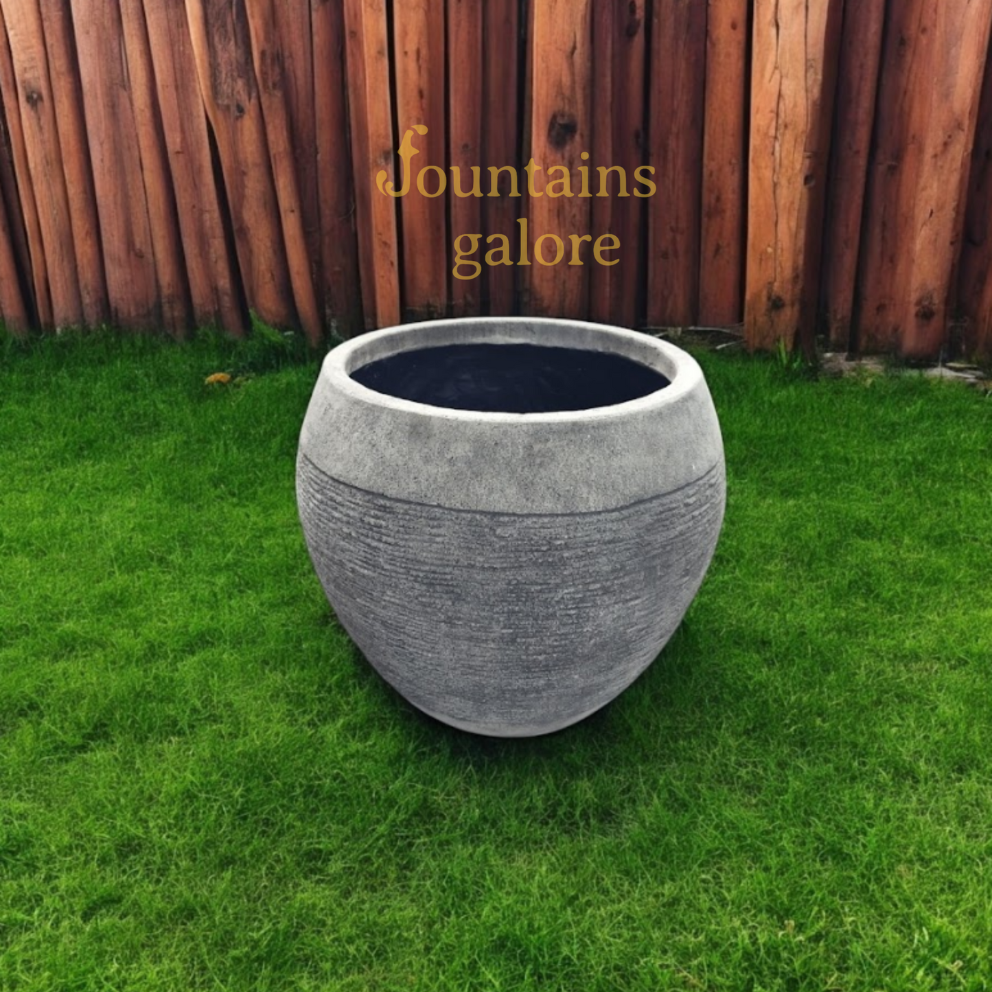 Medium Concrete Gentong Pots Slate