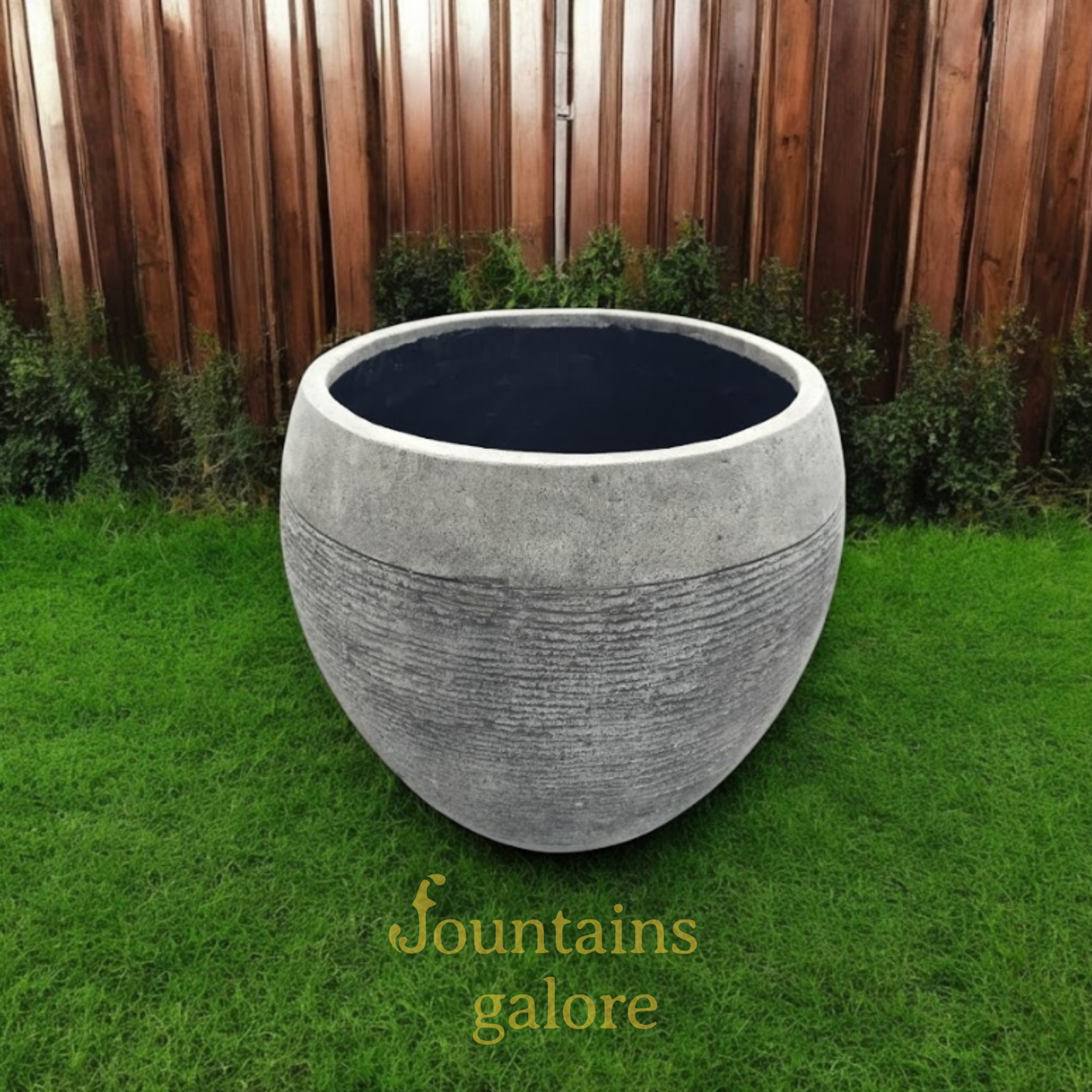 Large Concrete Gentong Pots Slate