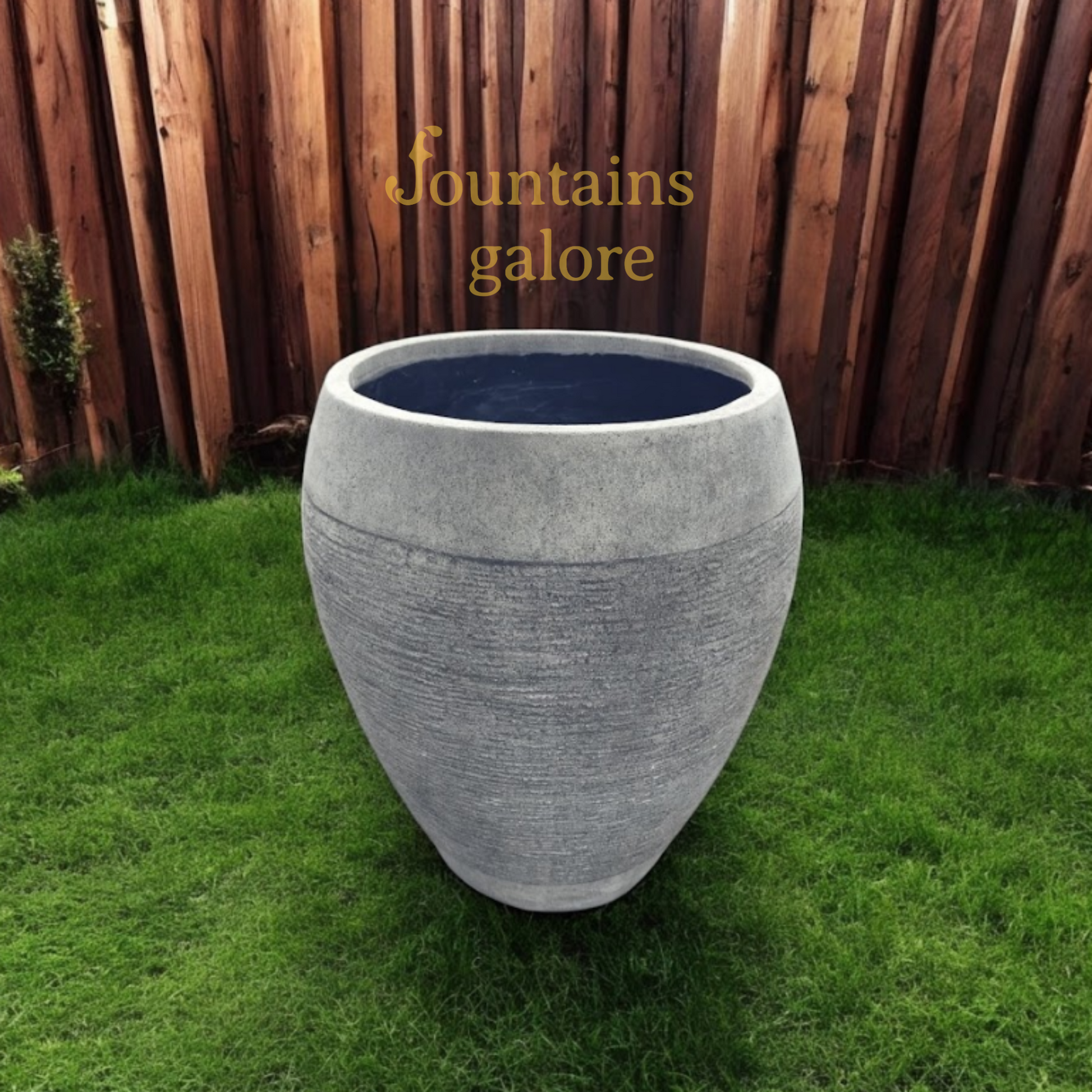 Extra Large Concrete Gentong Pots Slate