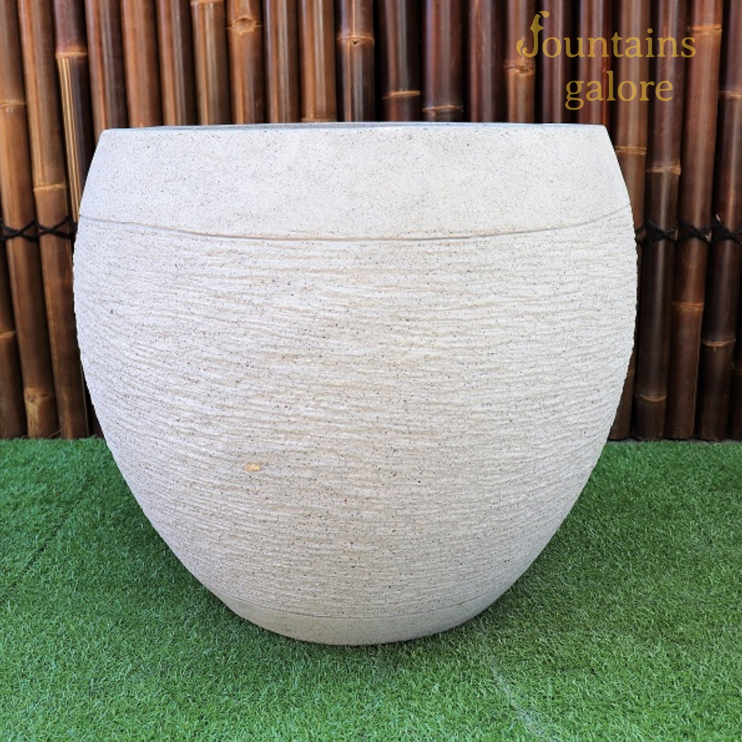 Large Concrete Gentong Pots White