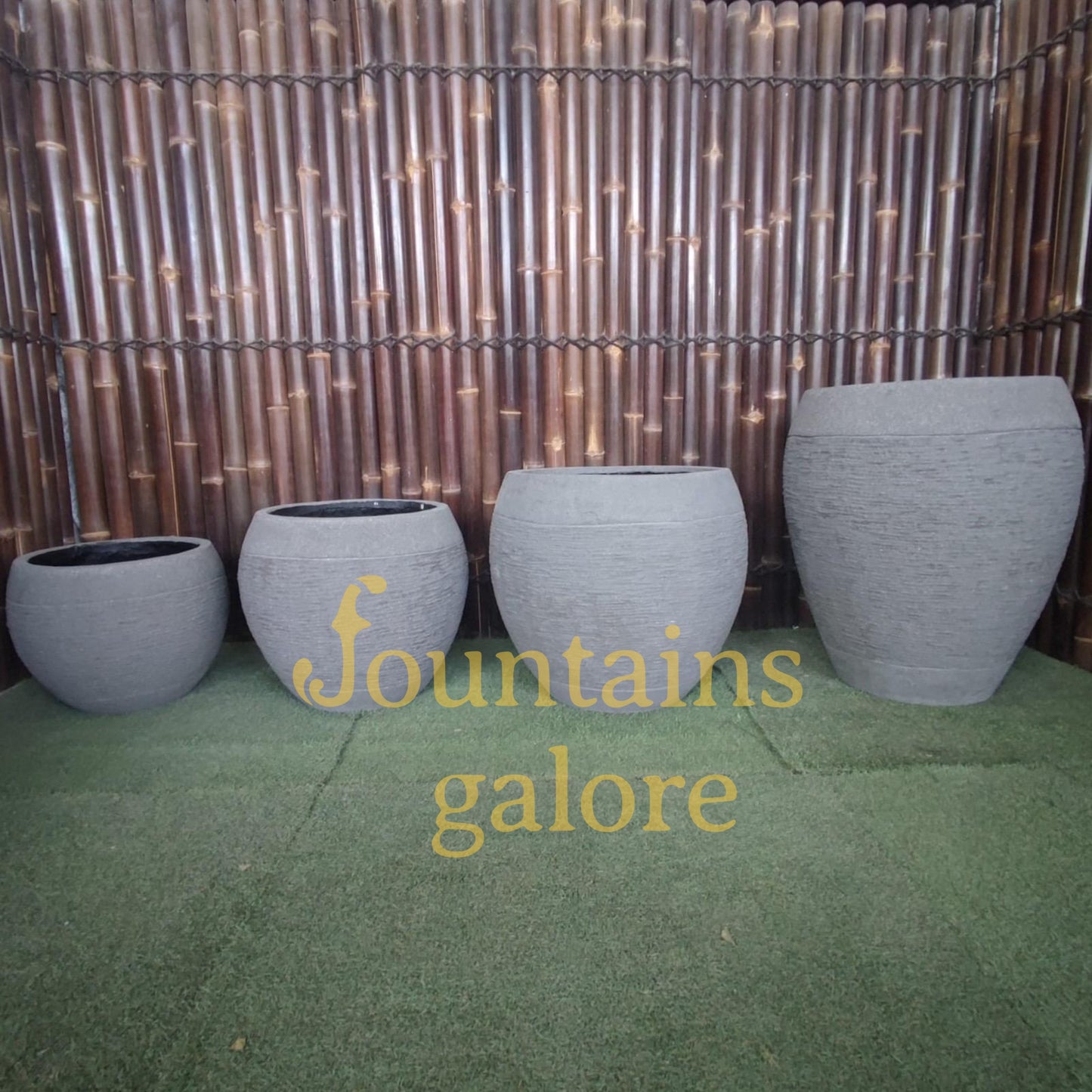 Large Concrete Gentong Pots   