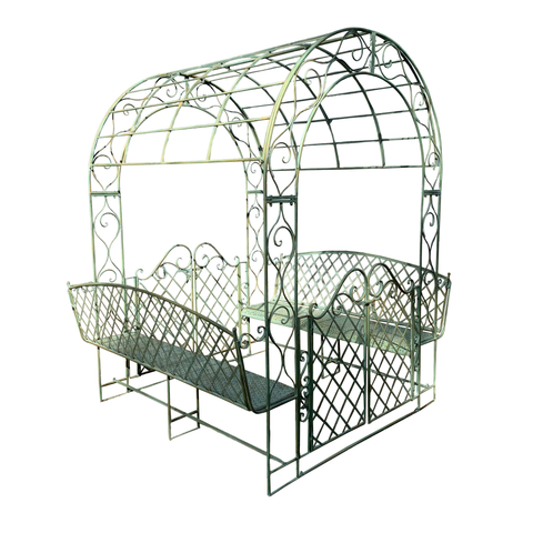 Gazebo with Gates and Bench Seats Décor  