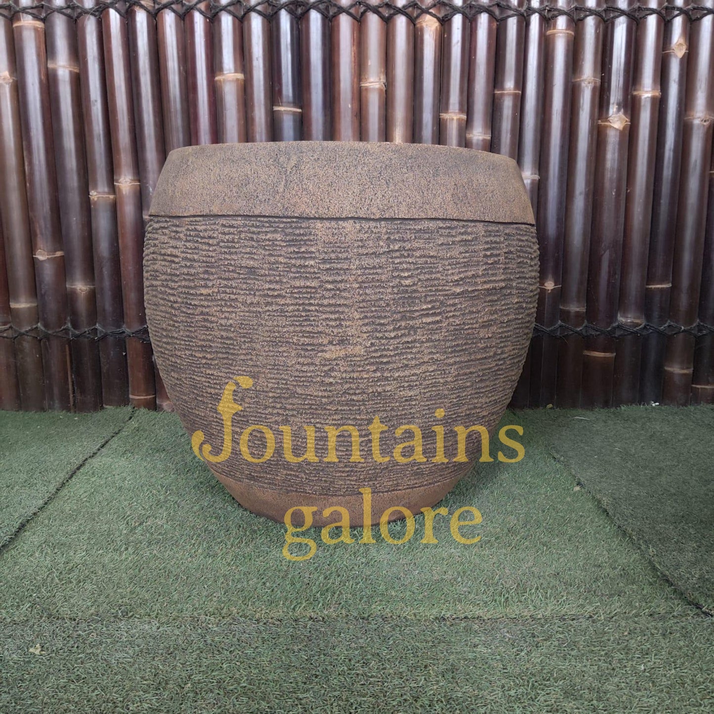 Large Concrete Gentong Pots Rust