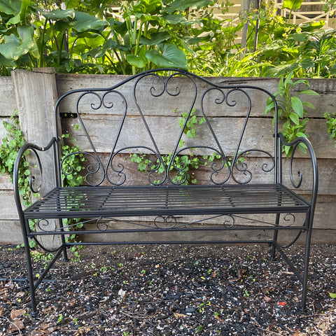 Garden Bench Bella Black Décor  