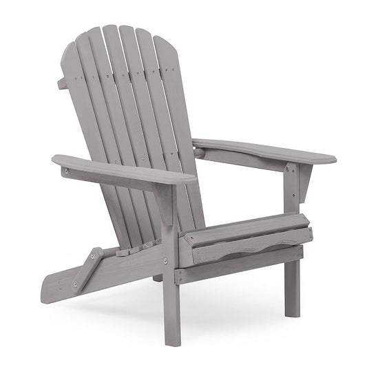 Adirondack Chair Foldable Patio Chair Folding Beach Chair for Outdoor – Grey Decor  