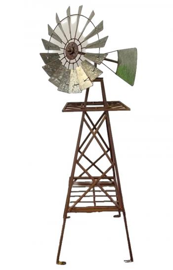 Windmill Rust & Galvanised 1200mm Decor  