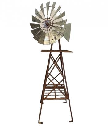 Windmill Rust & Galvanised 1600mm Decor  