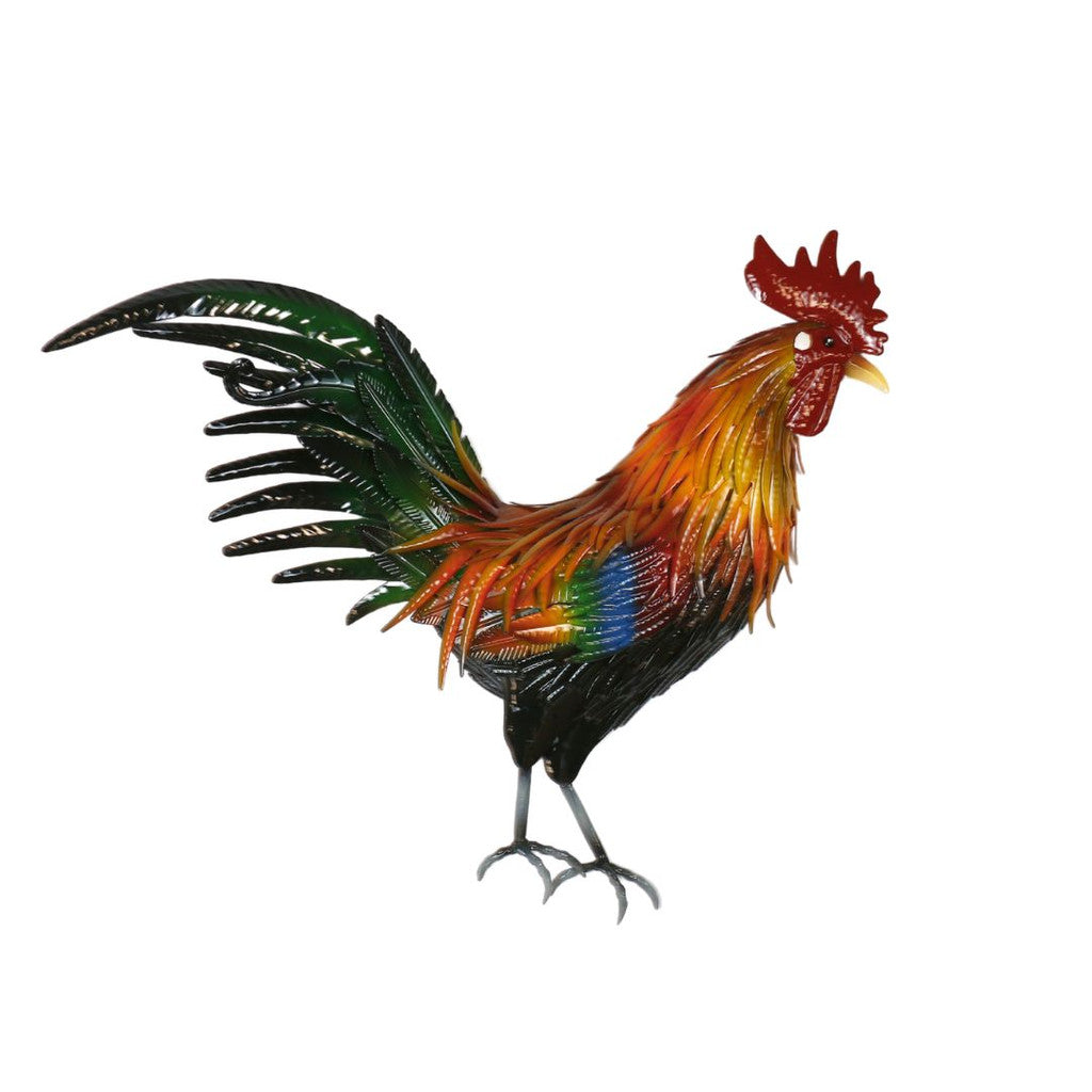 Hand Painted Rooster Wall Art Decor