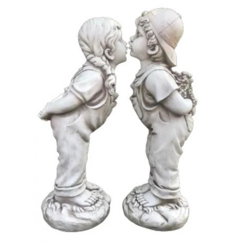 Country Couple Kissing Statue Statue  