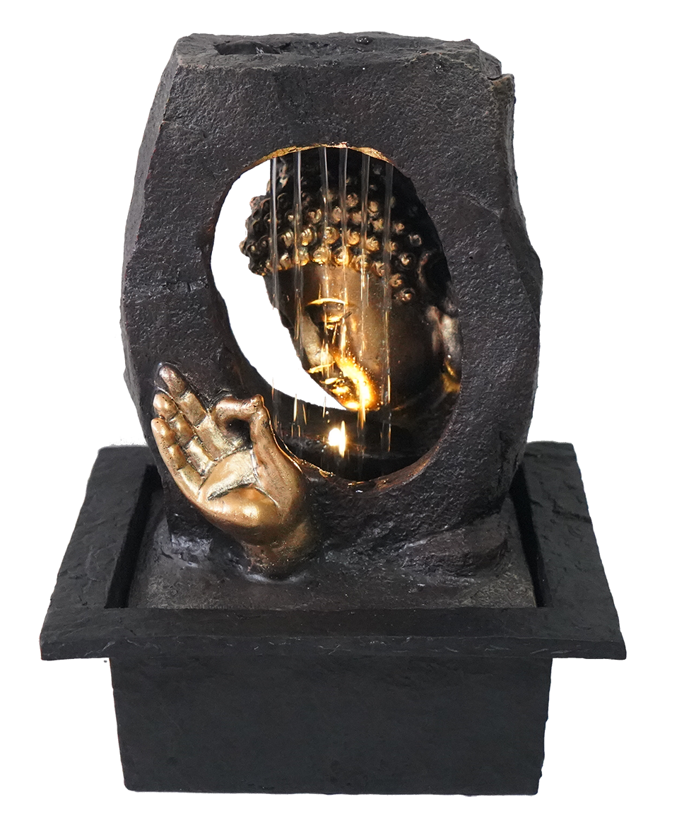 Gilt Raining Buddha Water Feature  