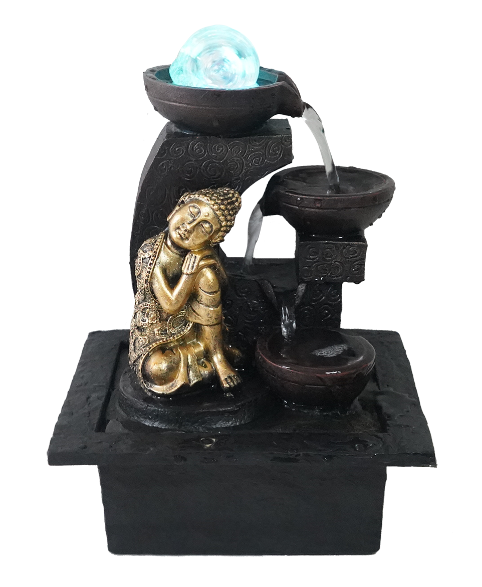 Gilt Napping Buddha Water Feature  