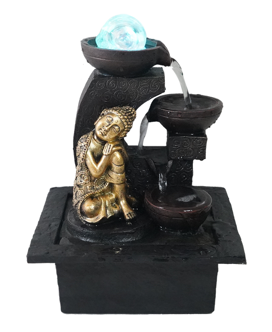 Gilt Napping Buddha Water Feature  