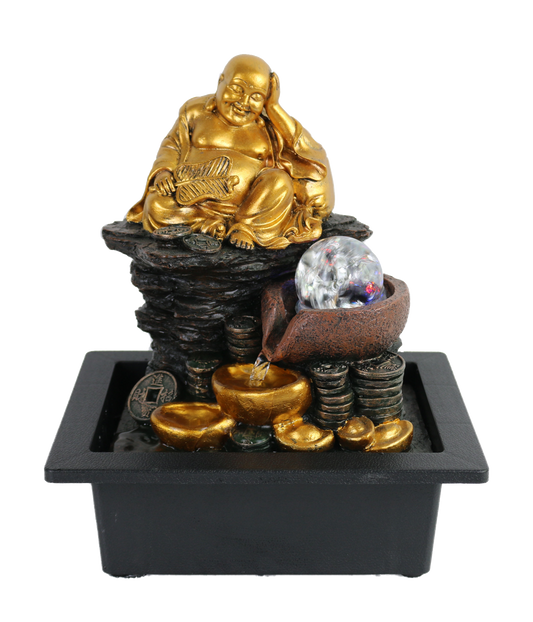 Gilt Laughing Buddha Water Feature  