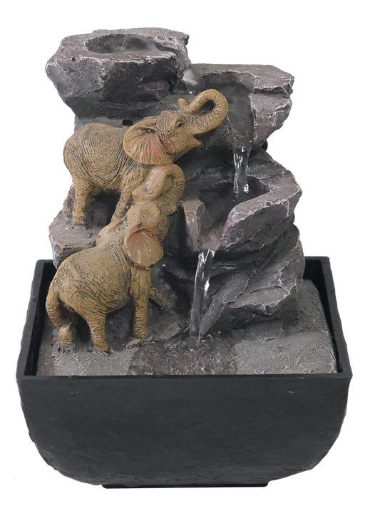 Stone Elephants Water Feature  