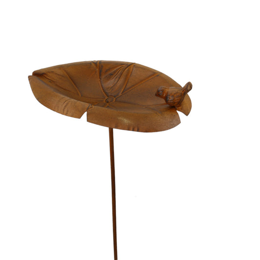 Leaf Birdfeeder Stake Decor  