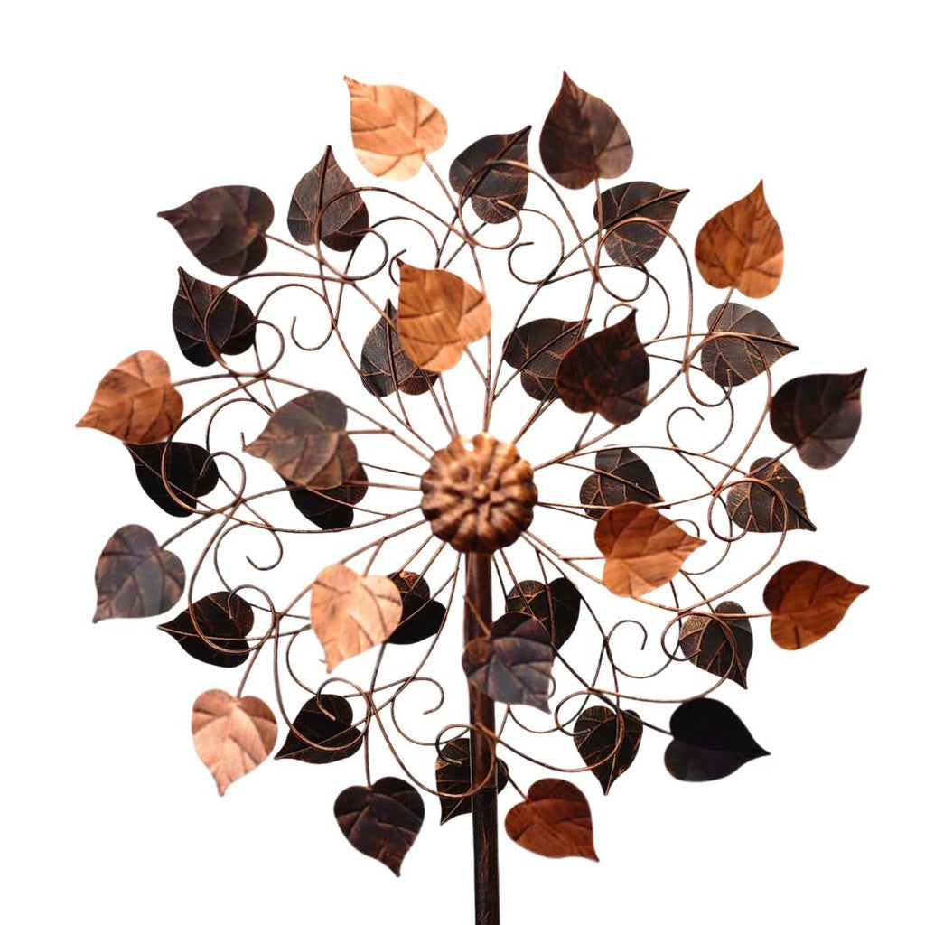 Bronze Leaf Windspinner Decor  