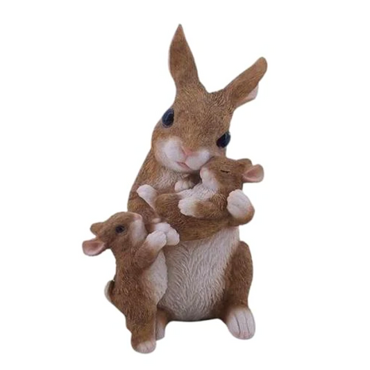 Mama Rabbit with Babies Statue Statue  