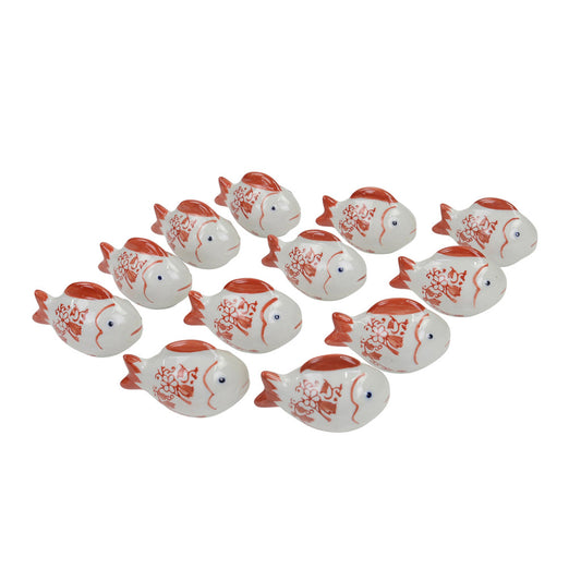 Small Red and White Floating Fish Decor