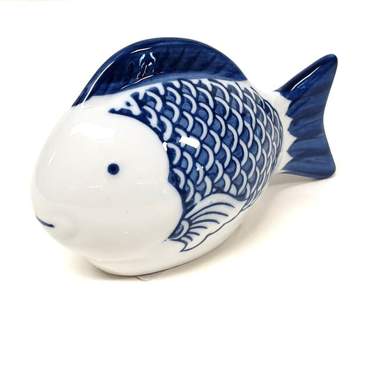 Large Blue and White Fish Decor