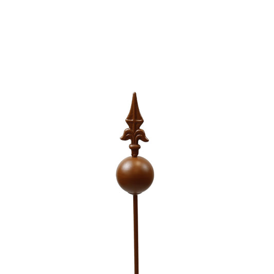 Finial Garden Stake With Ball Decor  