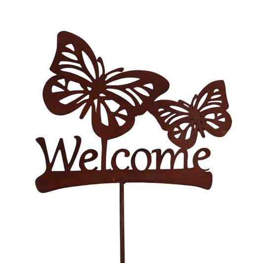 Welcome Butterfly Stake Decor  