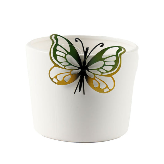 Green/Yellow Butterfly Pot Hanger Decor