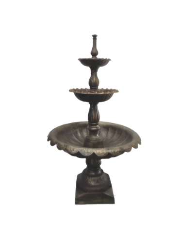 Three Tier Lisbon Fountain Water Feature No Pump Black Gold