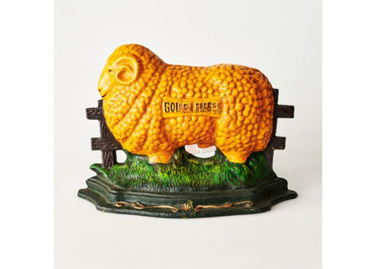 Golden Fleece Ram Doorstop Décor  